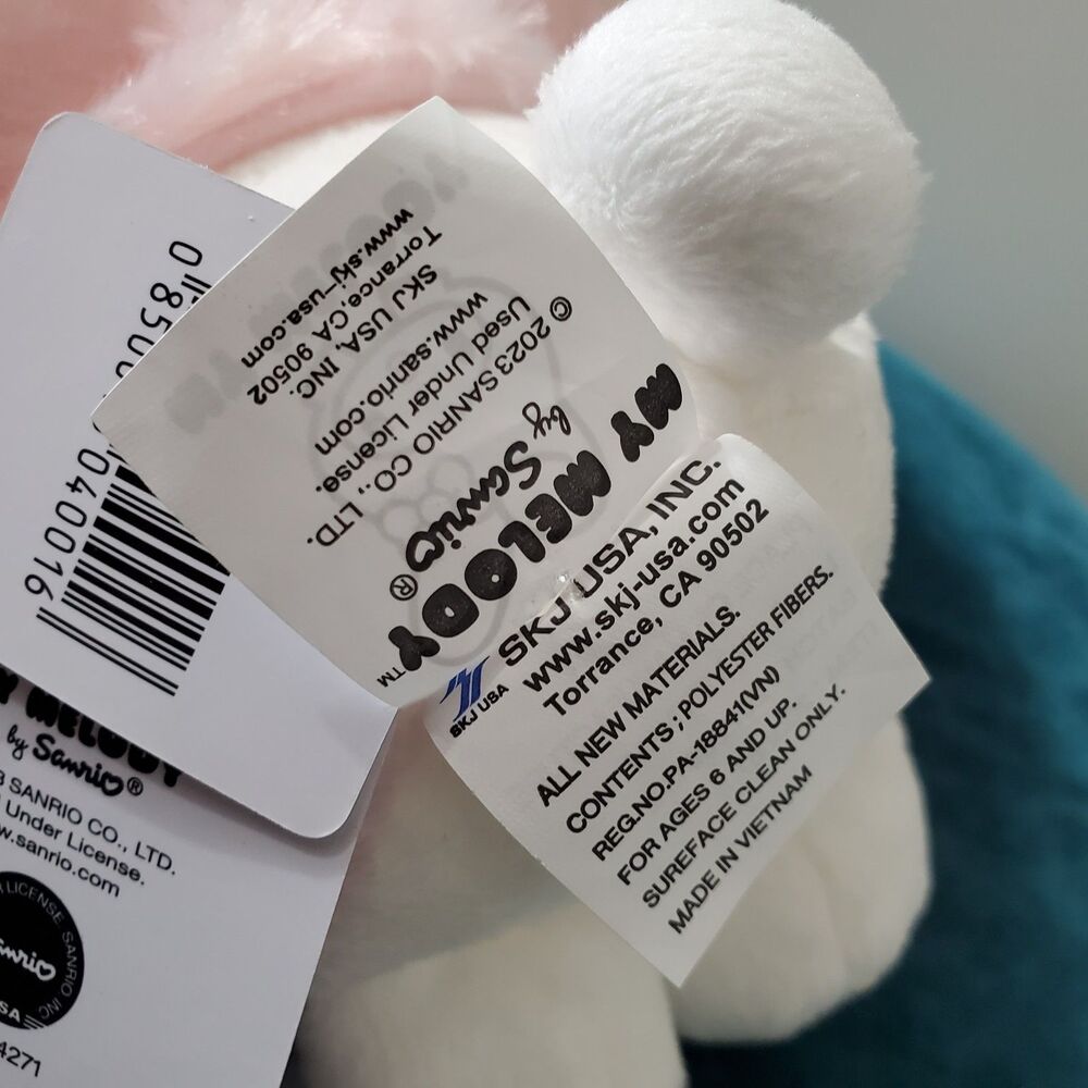 My Melody Sanrio Plush Doll Toy 12" Pink Hello Kitty And Friends 2023 Tags - Picture 11 of 12